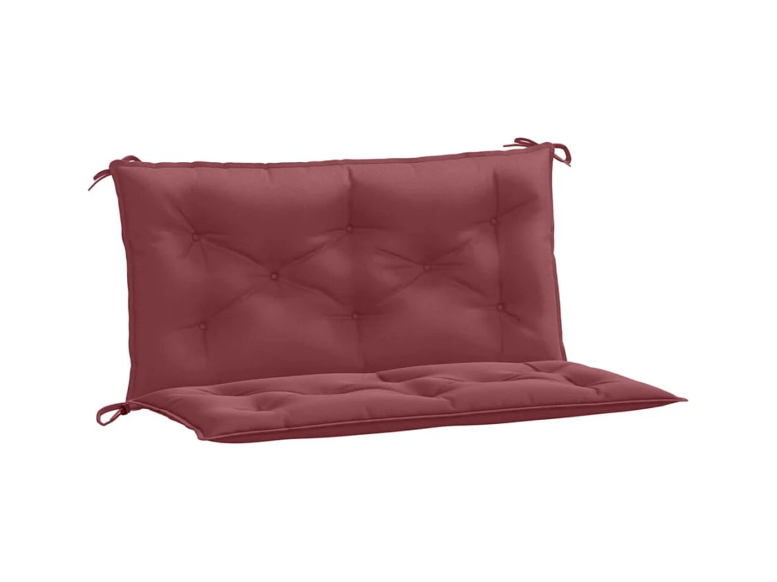 Coussins de banc de jardin lot de 2 rouge bordeaux mélangé