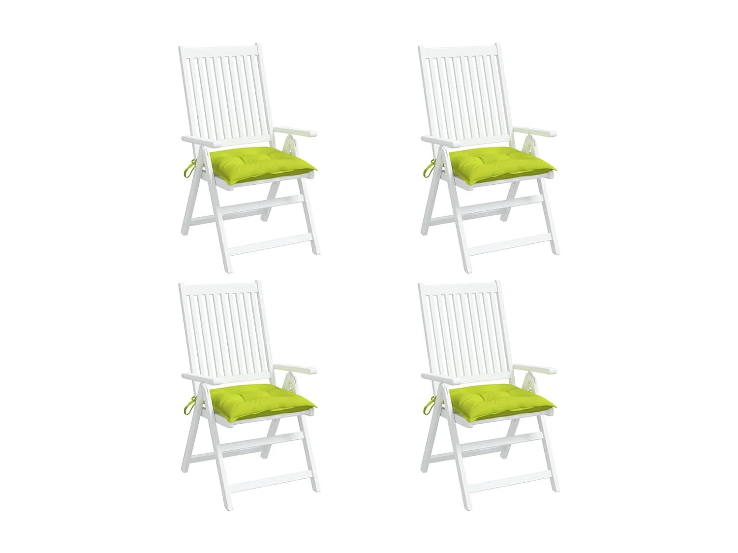 Cojines de palets de jardín 4 uds tela Oxford verde 50x50x7 cm