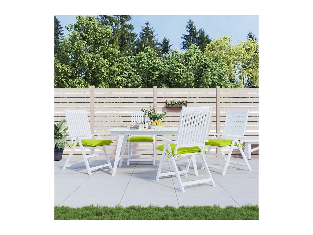 Cuscini per Pallet 4 pz Verde Chiaro 50x50x7 cm Tessuto Oxford