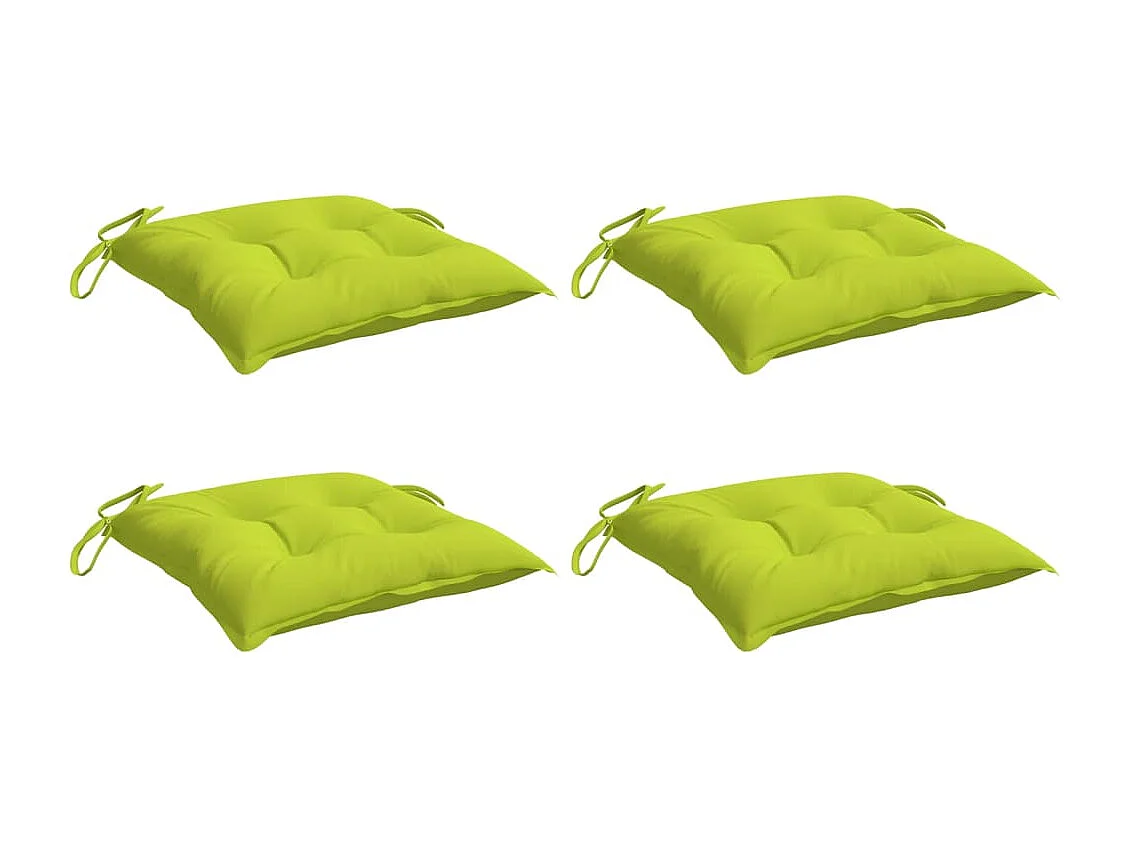 Cuscini per Pallet 4 pz Verde Chiaro 50x50x7 cm Tessuto Oxford