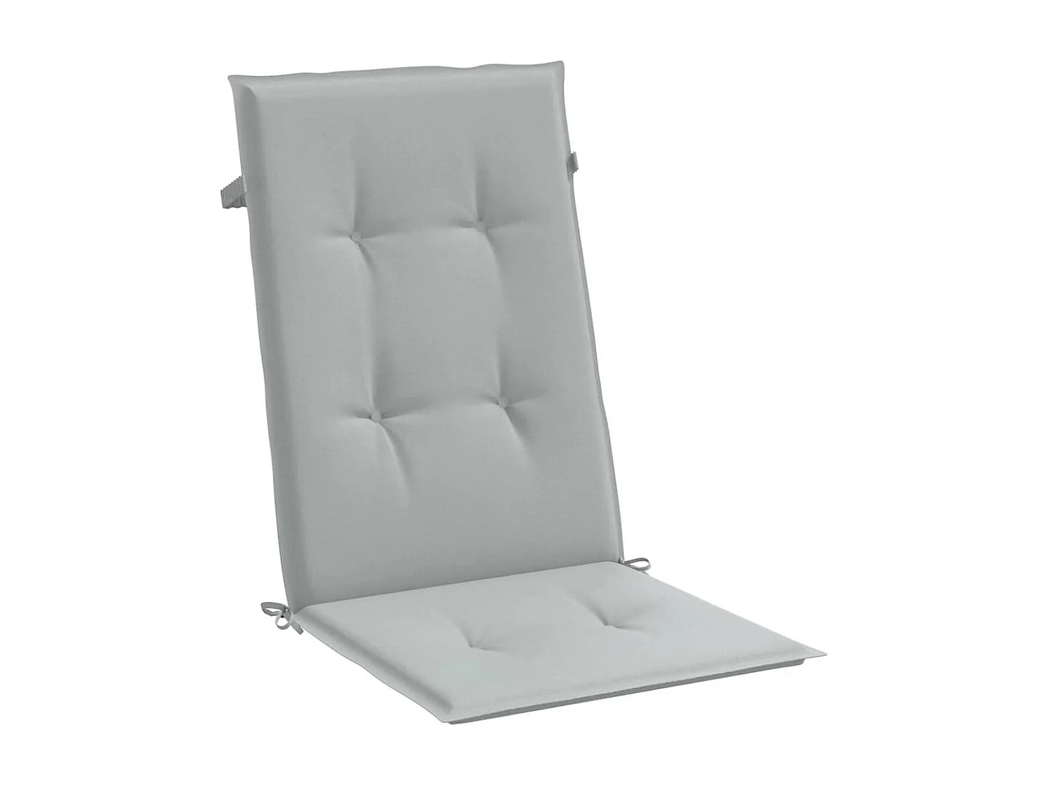 Cojines para silla respaldo alto 6 uds tela gris claro melange