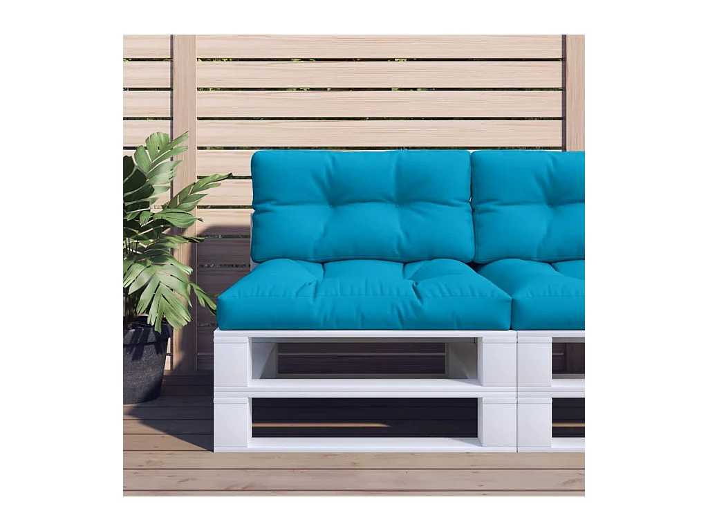 Cuscini per Pallet 2 pz Blu in Tessuto