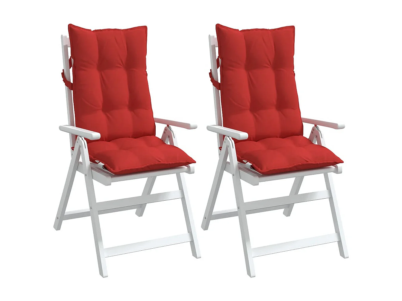 Cojines de silla con respaldo alto 2 uds tela Oxford rojo