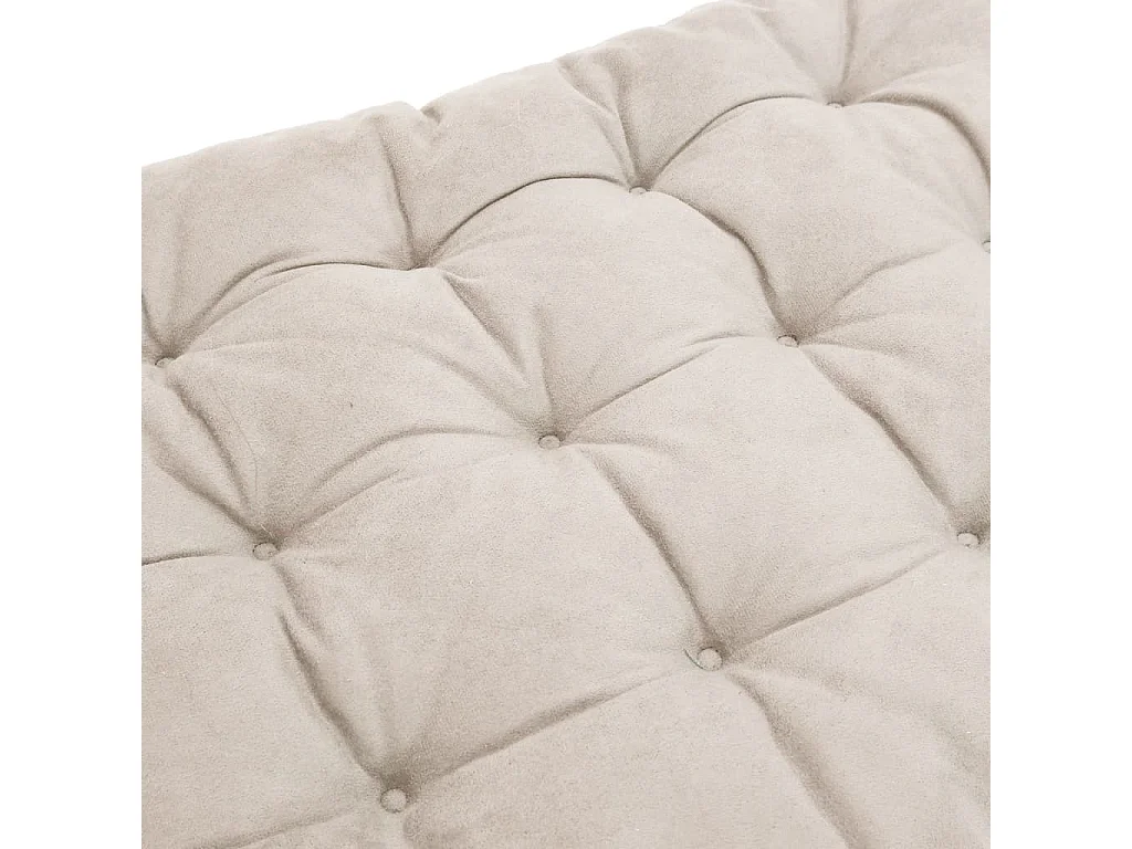 Coussin de chaise longue crème 160x50x10 cm similicuir daim