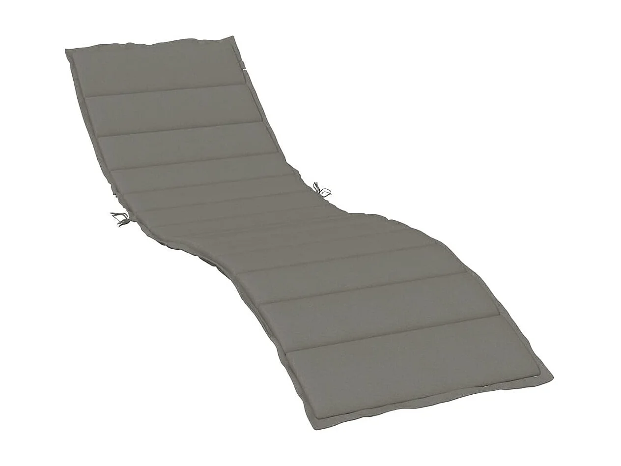 Coussin de chaise longue gris foncé mélangé 200x60x4 cm tissu