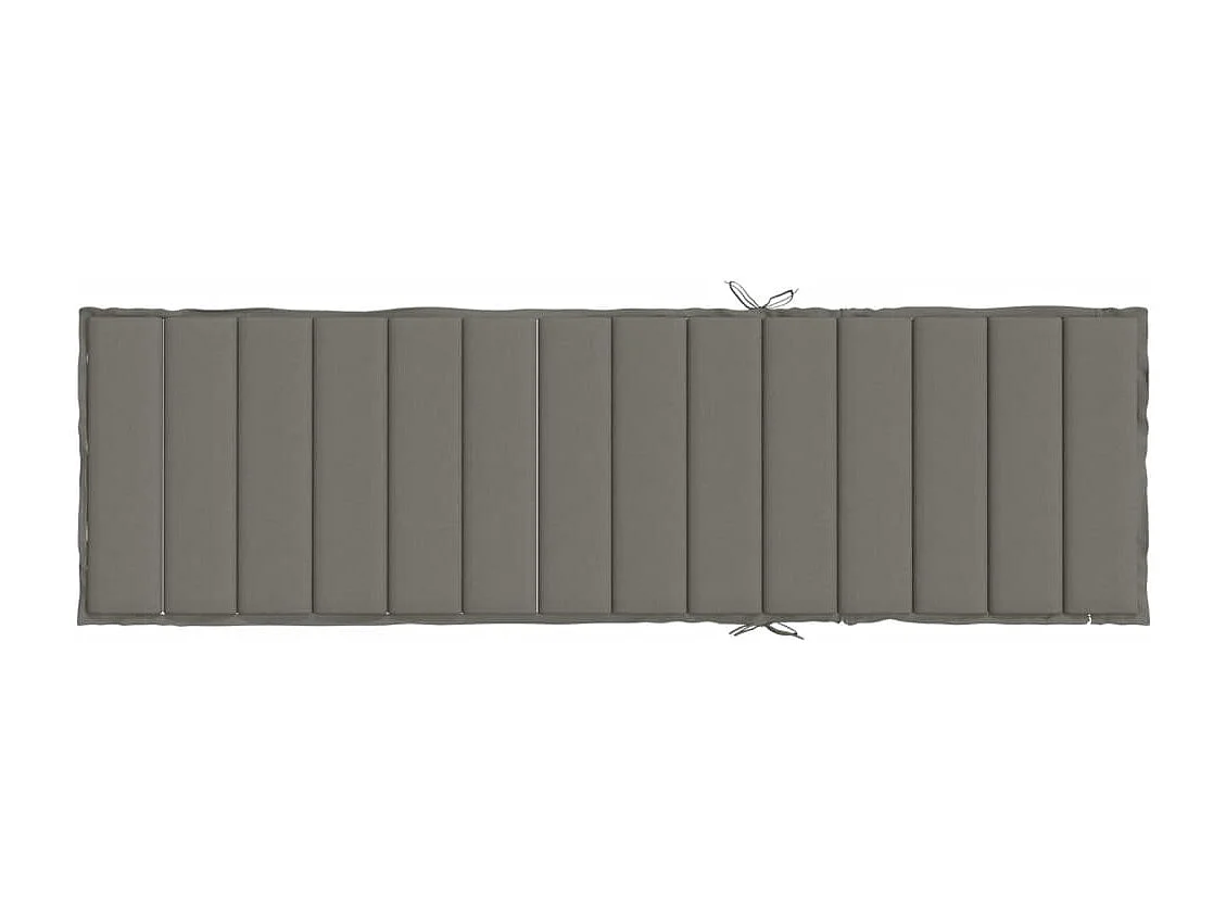 Coussin de chaise longue gris foncé mélangé 200x60x4 cm tissu