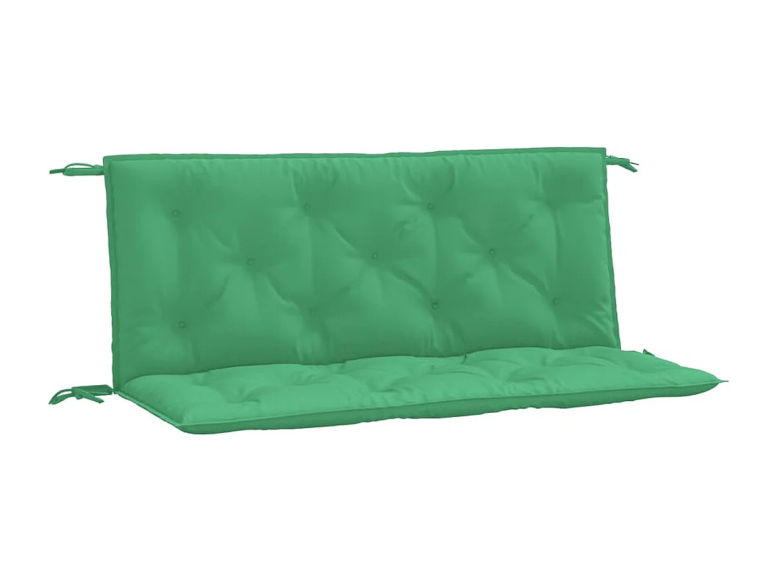 Almofadões banco jardim 2 pcs 120x50x7cm tecido oxford verde