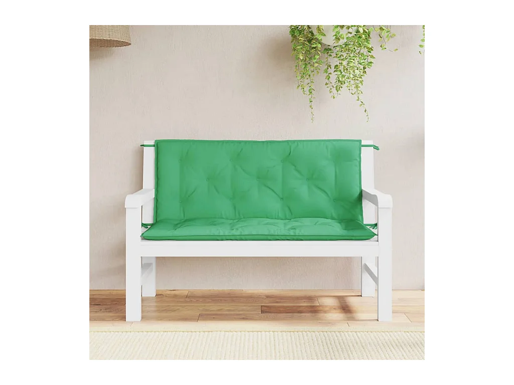 Gartenbank-Auflagen 2 Stk. Grün 120x50x7 cm Oxford-Gewebe
