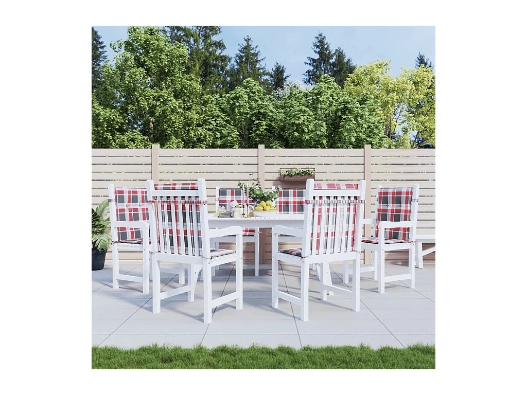 Gartenstuhlauflagen für Niedriglehner 6 Stk. 100x50x3 cm
