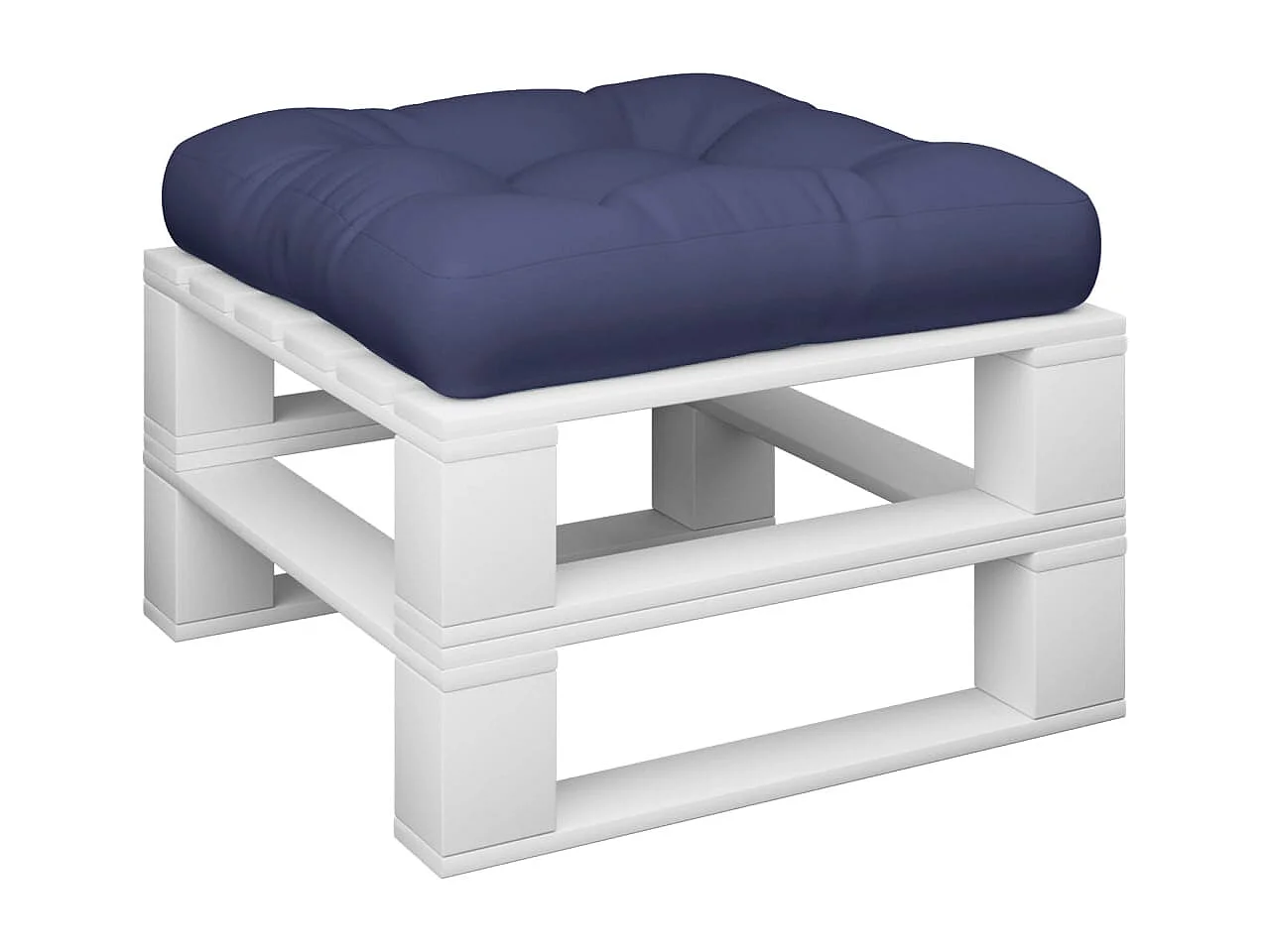 Coussin de palette bleu marine 60x61,5x10 cm tissu