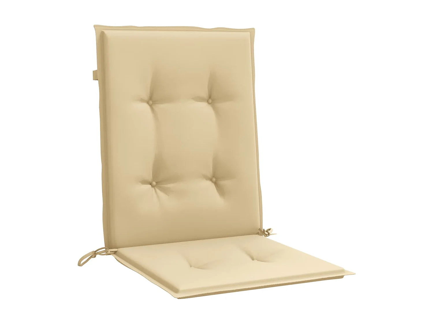 Cuscini Sedia Schiena Bassa 2 pz Beige Mélange 100x50x4 Tessuto