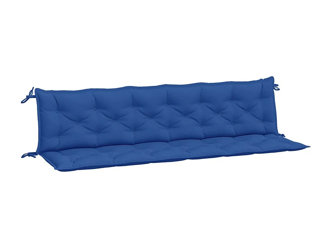 Coussins de banc jardin lot de 2 bleu 200x50x7 cm tissu Oxford