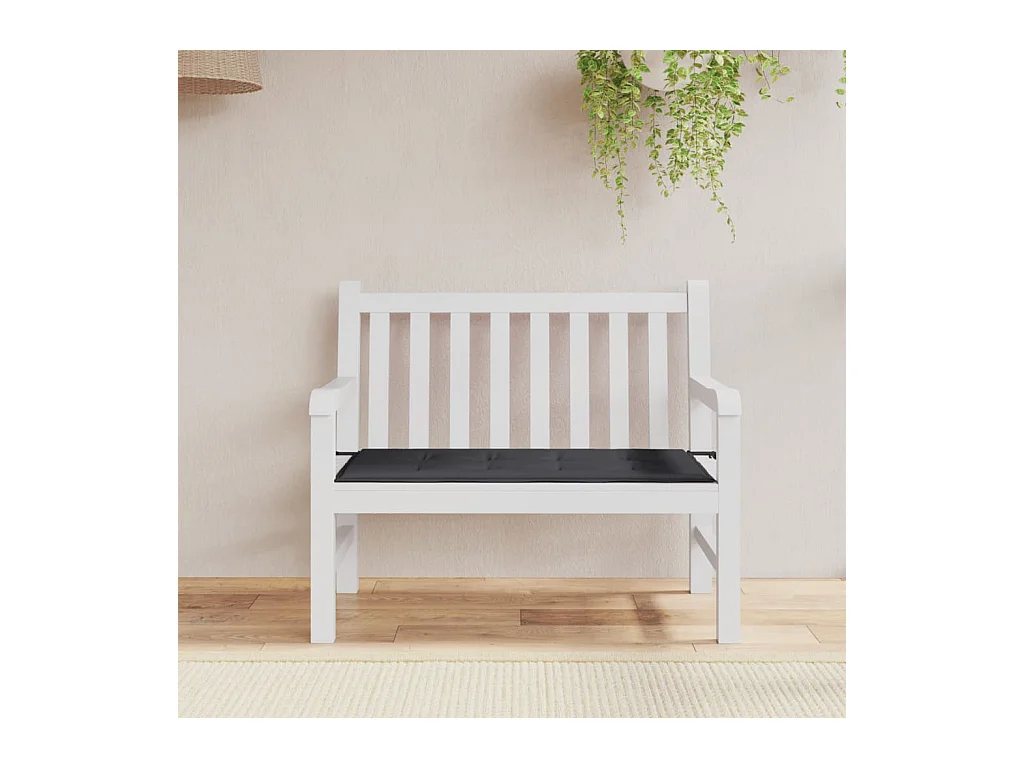 Gartenbank-Auflage Schwarz 100x50x3 cm Oxford-Gewebe