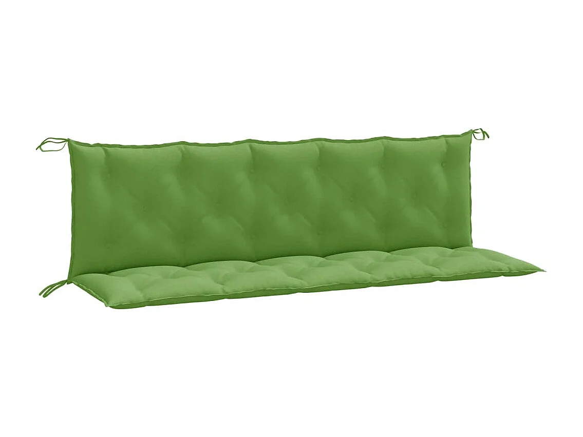 Coussins de banc de jardin lot de 2 vert mélangé tissu