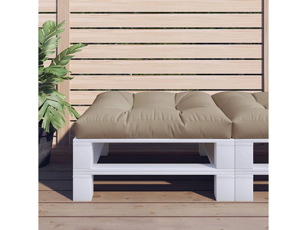 Cuscino per Pallet Tortora 80x80x12 cm in Tessuto