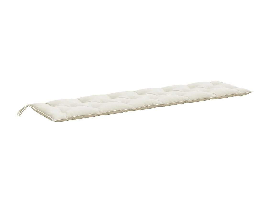 Almofadões banco jardim 2pcs 200x50x7cm mesclado tecido creme