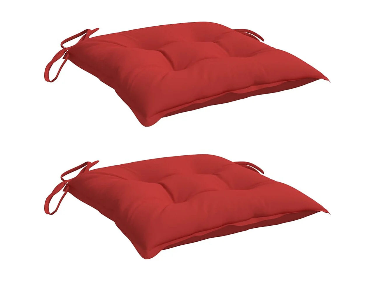 Almofadões para móveis de paletes 2 pcs tecido oxford vermelho