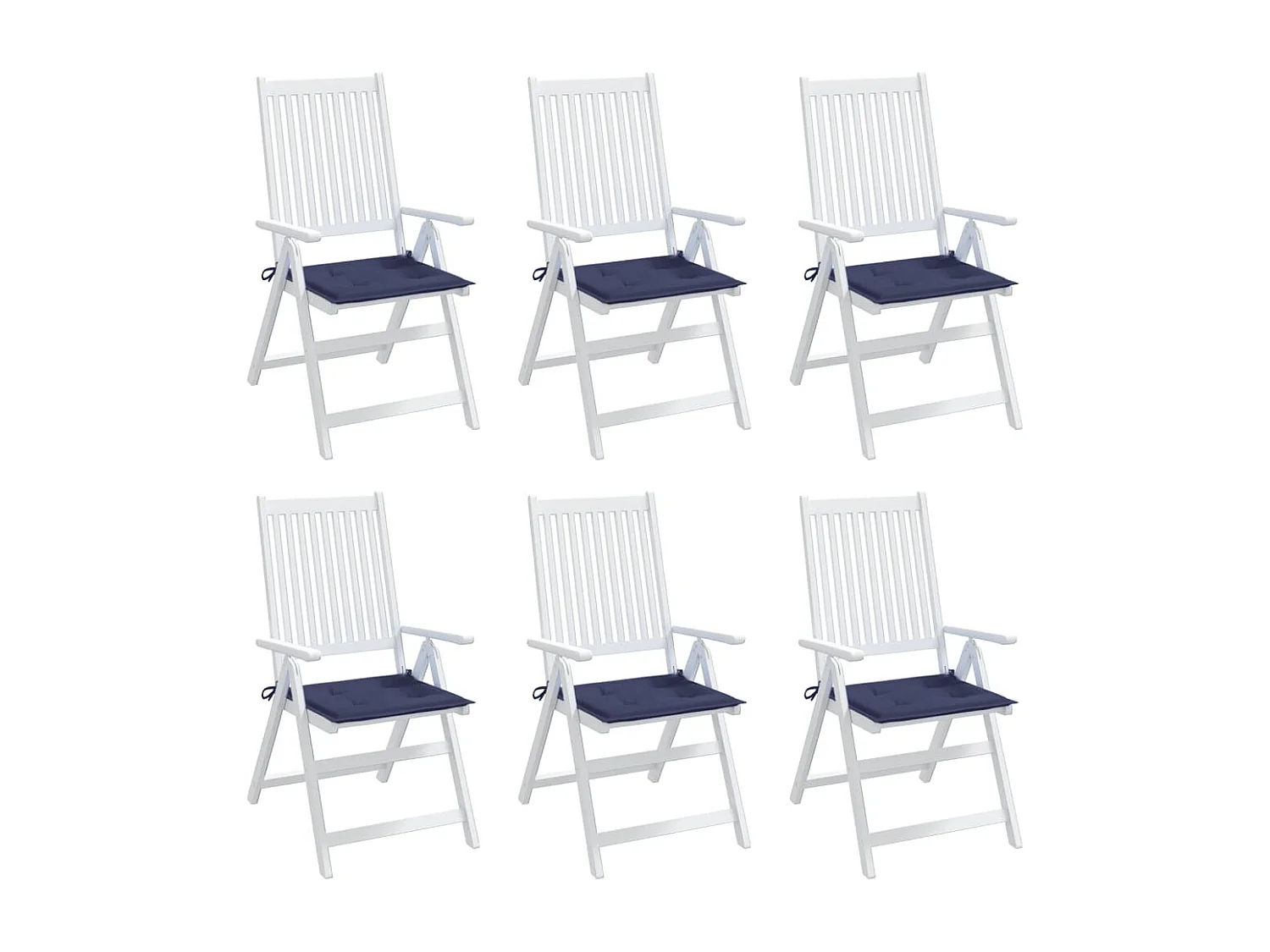 Cuscini per Pallet 6 pz Blu Marino 50x50x3 cm in Tessuto Oxford