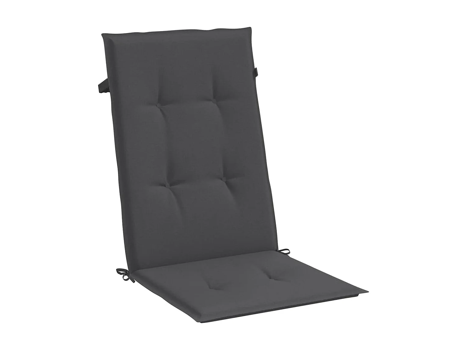 Coussins de chaise à dossier haut lot de 6 anthracite mélangé