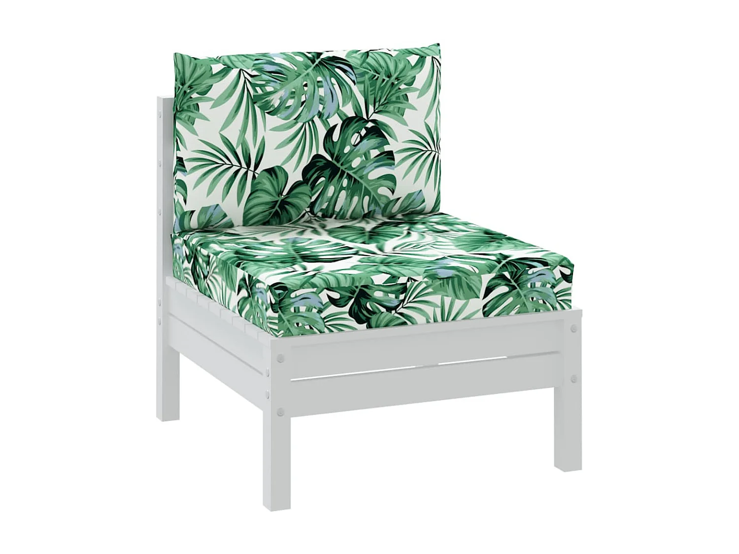 Cojines para palets 2 unidades tela estampado de hojas