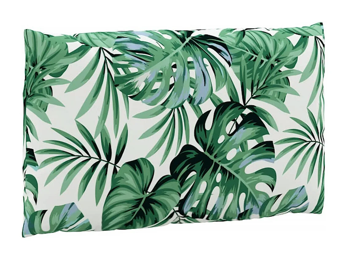 Cojines para palets 2 unidades tela estampado de hojas