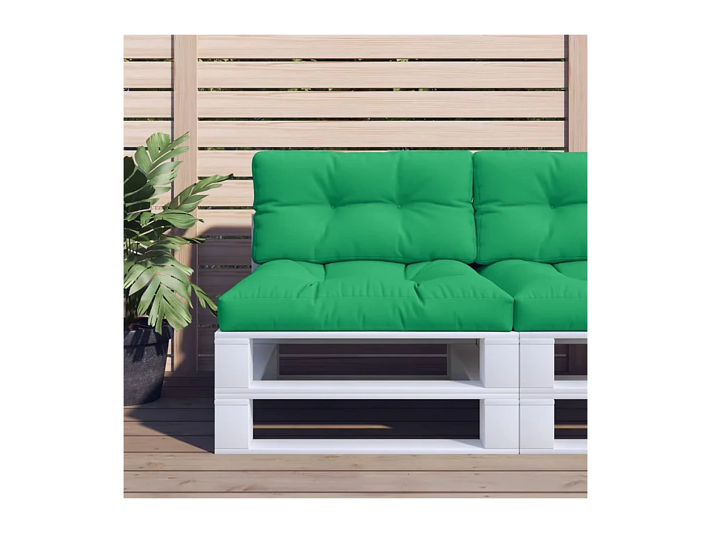Palletkussens 2 st stof groen