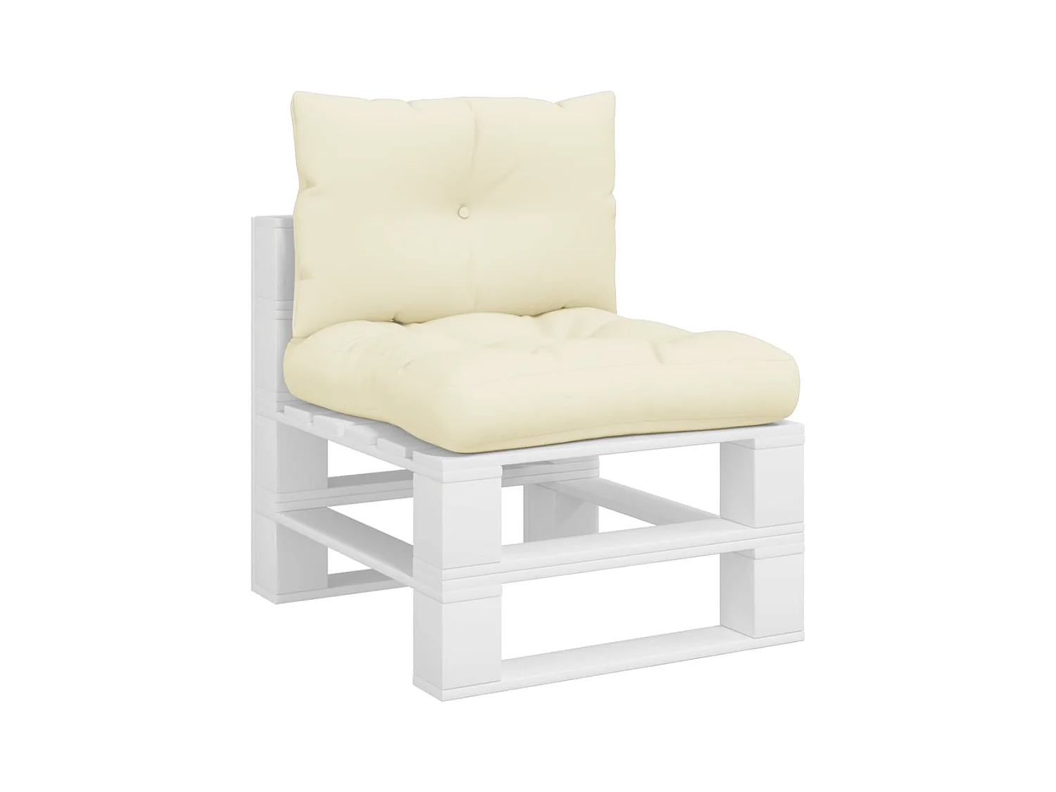 Coussins de palette lot de 2 crème tissu