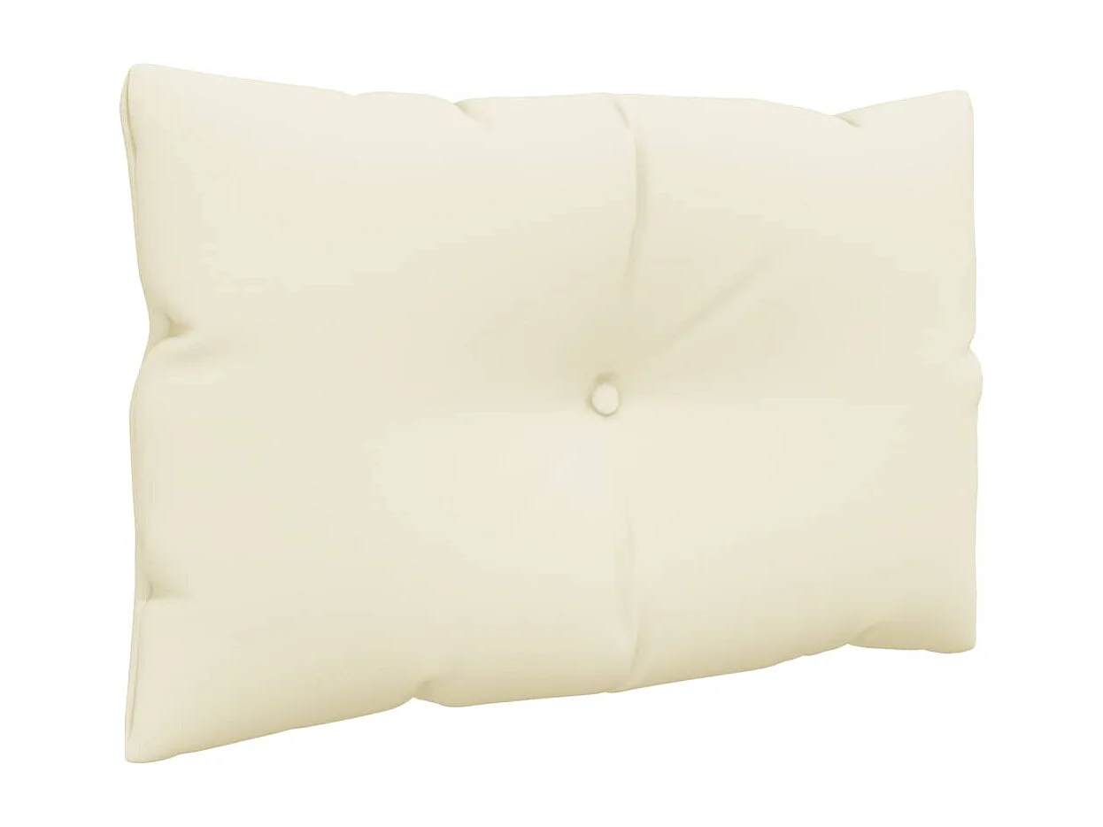 Coussins de palette lot de 2 crème tissu