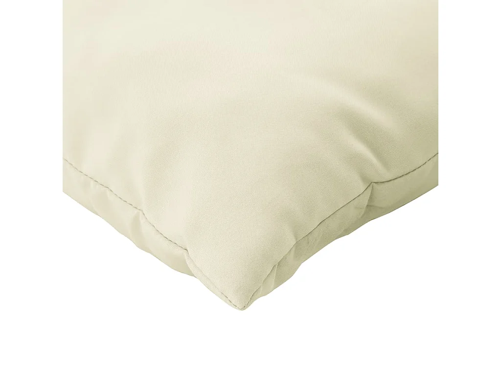 Coussins de palette lot de 2 crème tissu