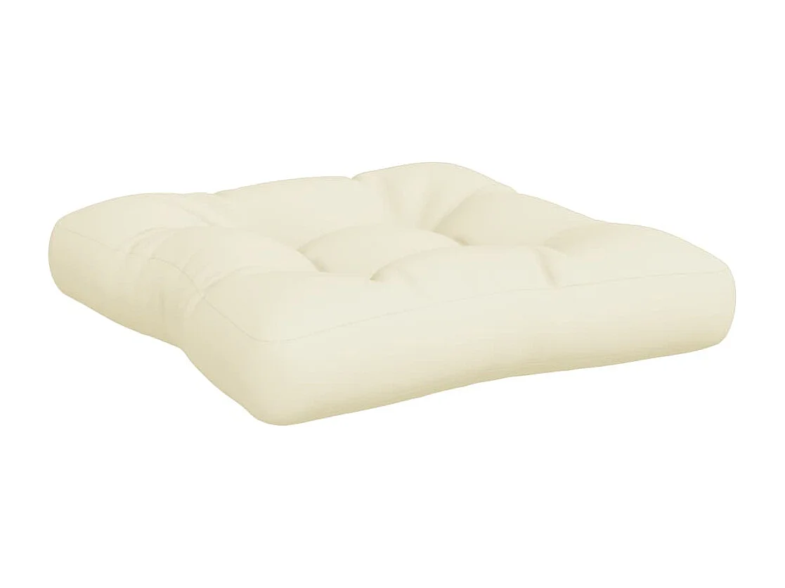 Coussins de palette lot de 2 crème tissu