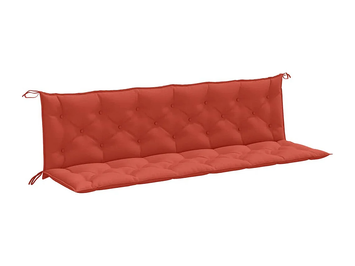 Gartenbank-Auflagen 2 Stk. Melange Rot 200x50x7 cm Stoff