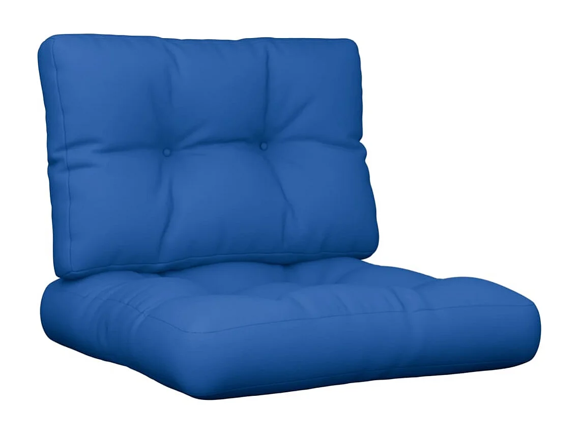 Cuscini per Pallet 2 pz Blu Reale in Tessuto