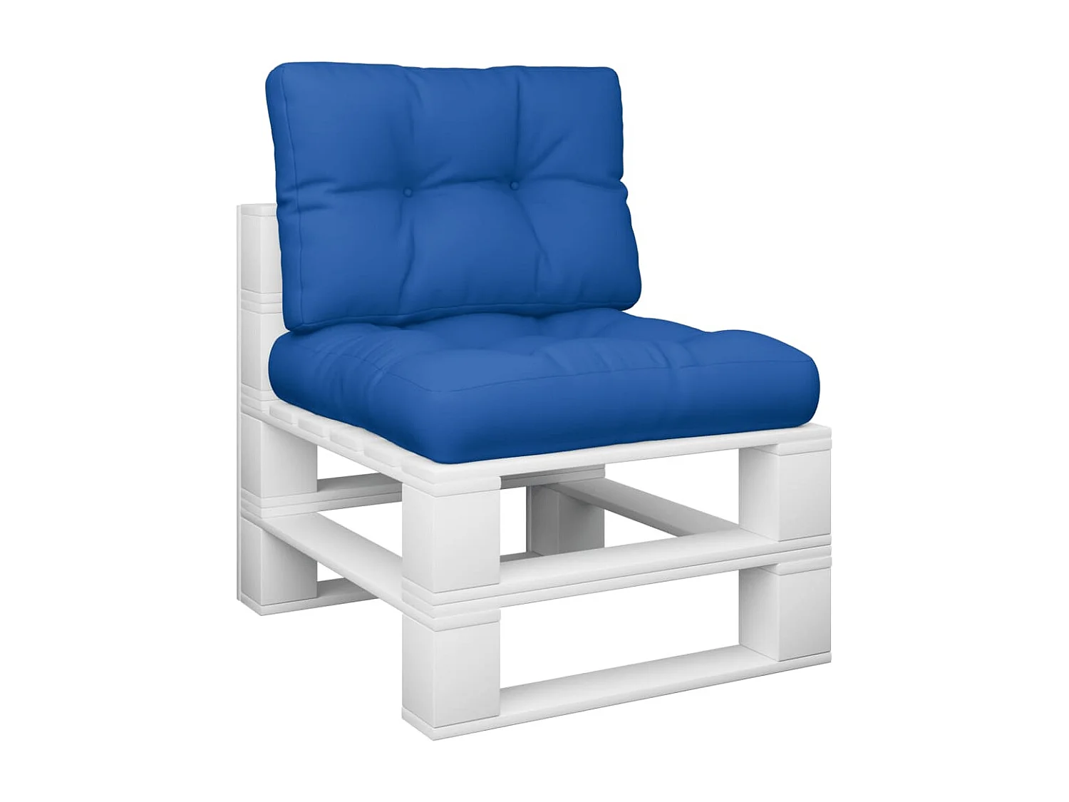 Cuscini per Pallet 2 pz Blu Reale in Tessuto