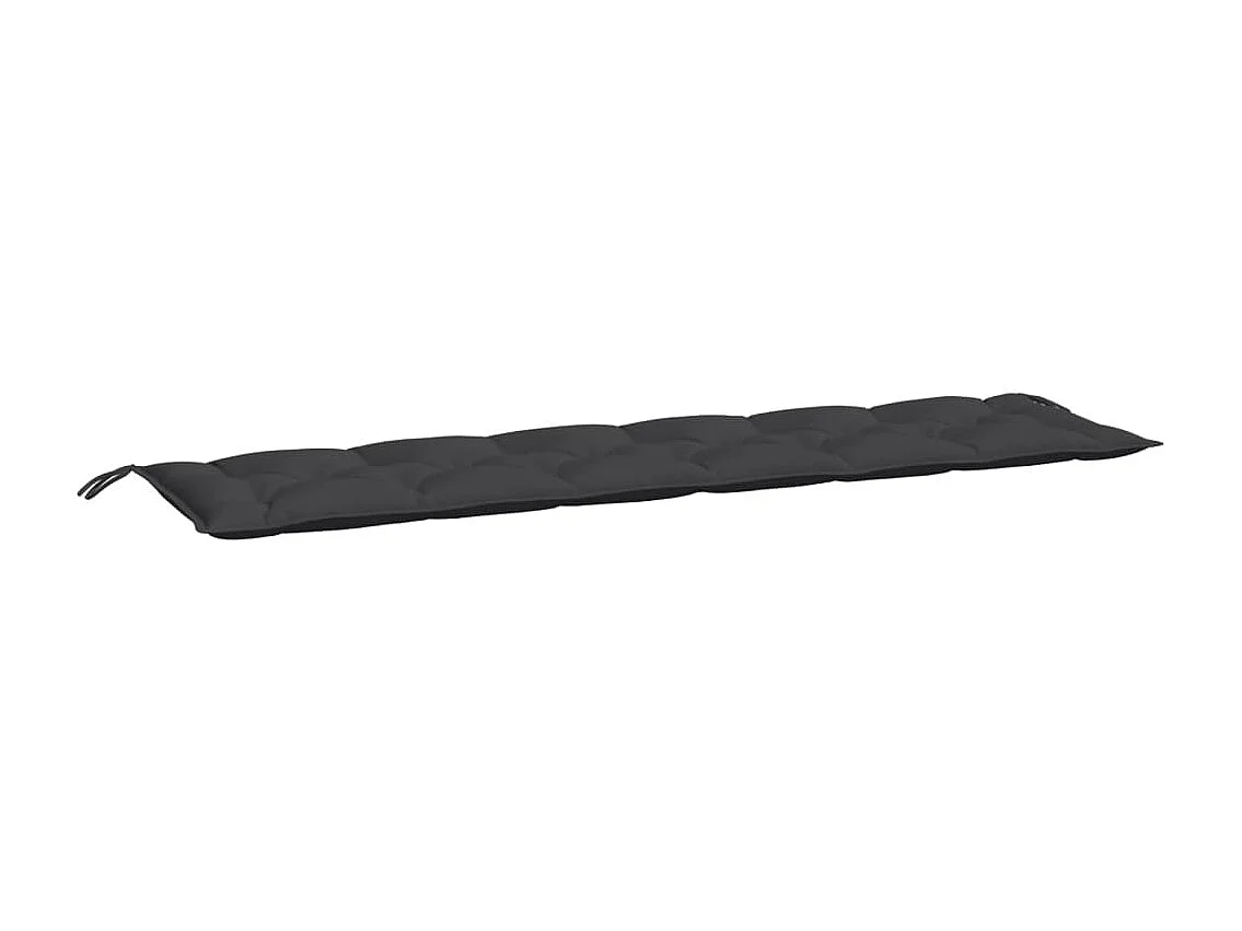 Almofadões banco jardim 2 pcs 200x50x7cm tecido oxford preto