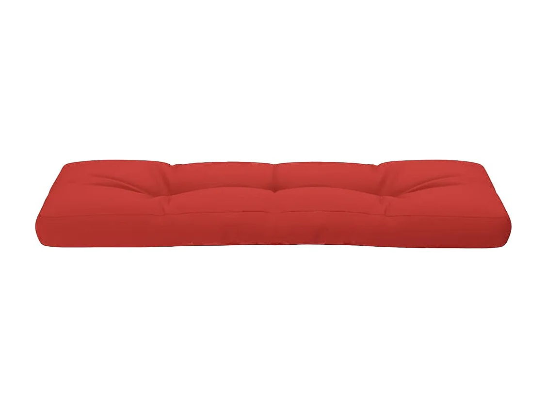 Coussin de palette rouge 120x40x12 cm tissu