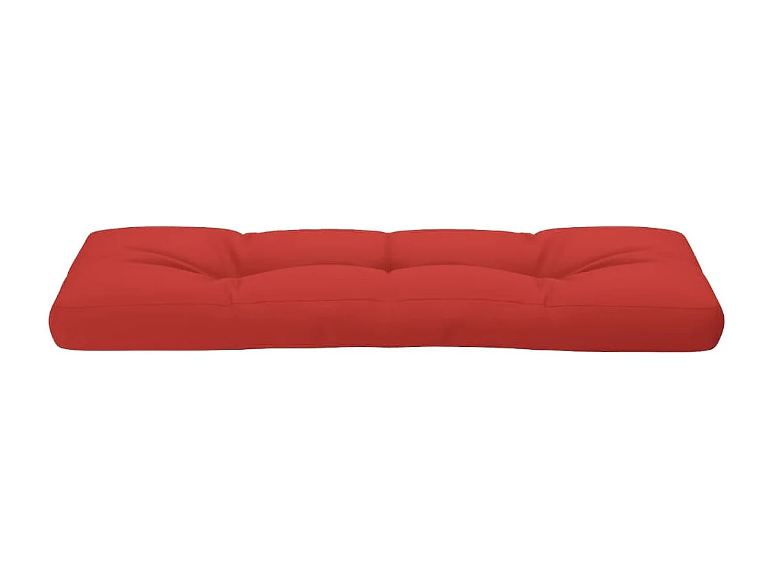 Coussin de palette rouge 120x40x12 cm tissu