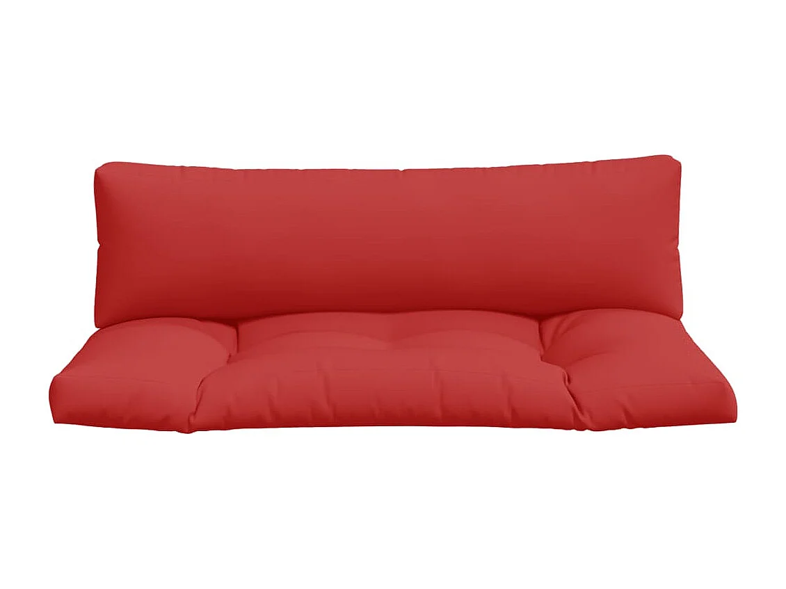 Coussins de palette lot de 2 rouge tissu