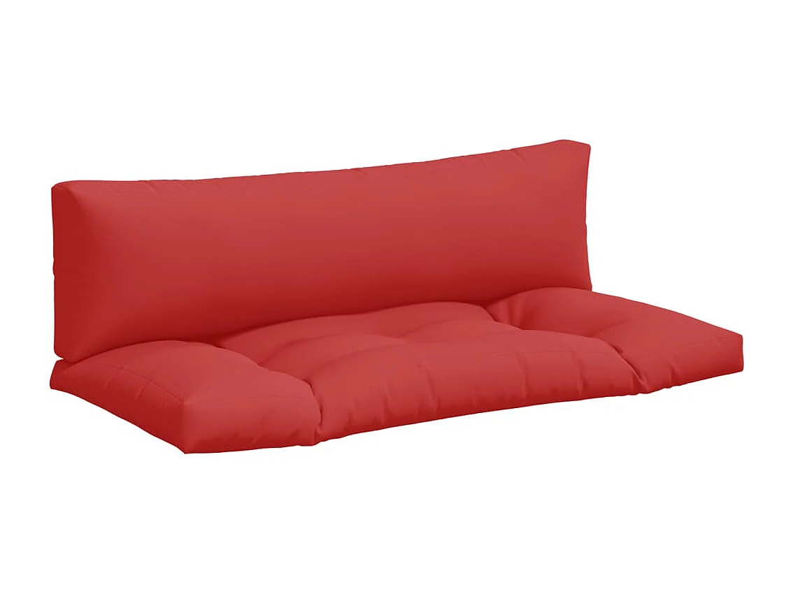 Coussins de palette lot de 2 rouge tissu