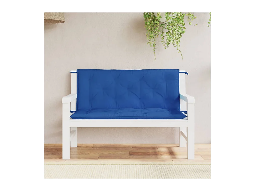 Gartenbank-Auflagen 2 Stk. Blau 120x50x7 cm Oxford-Gewebe