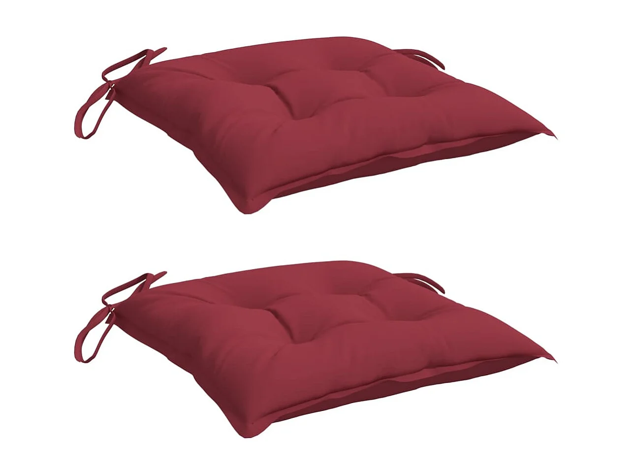 Coussins de palette lot de 2 rouge bordeaux 50x50x7 cm