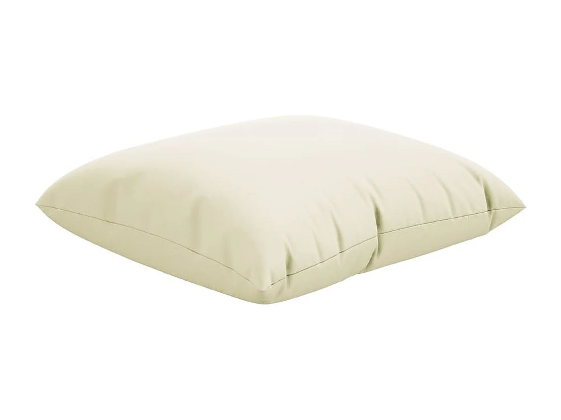 Coussins de canapé lot de 4 crème 50x50 cm tissu