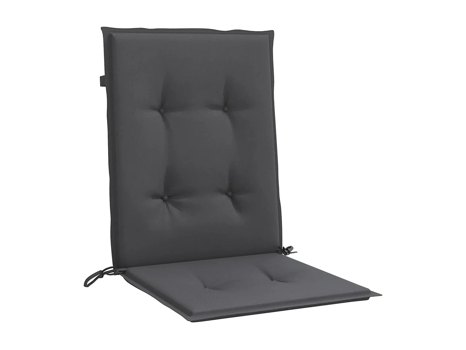 Cojines silla respaldo bajo 6 ud tela gris antracita melange