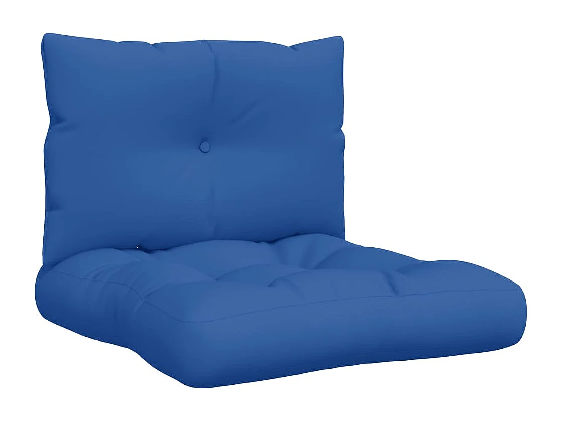 Coussins de palette lot de 2 bleu royal tissu