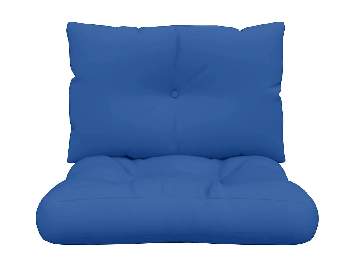 Coussins de palette lot de 2 bleu royal tissu