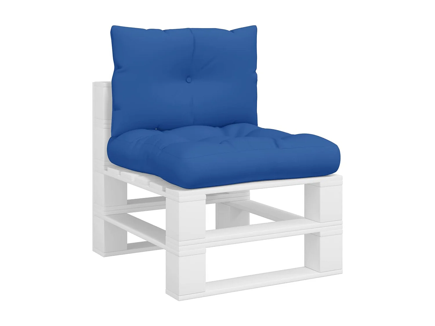 Coussins de palette lot de 2 bleu royal tissu