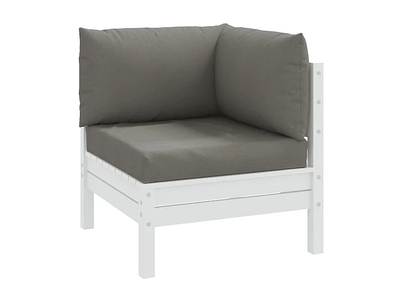 Coussins de palette lot de 3 gris foncé mélangé tissu