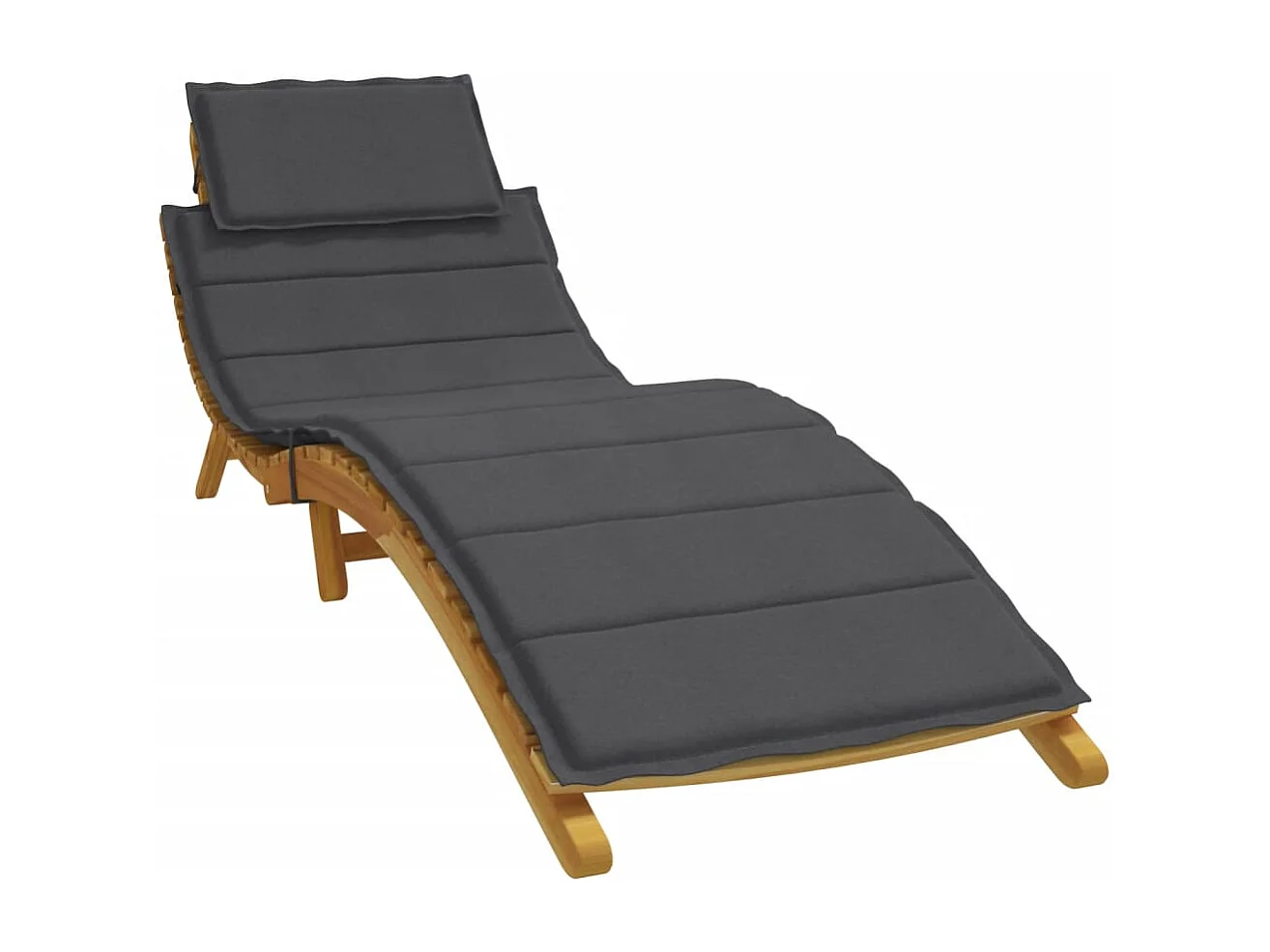 Cuscino per Lettino Prendisole Antracite Mélange 186x58x3cm