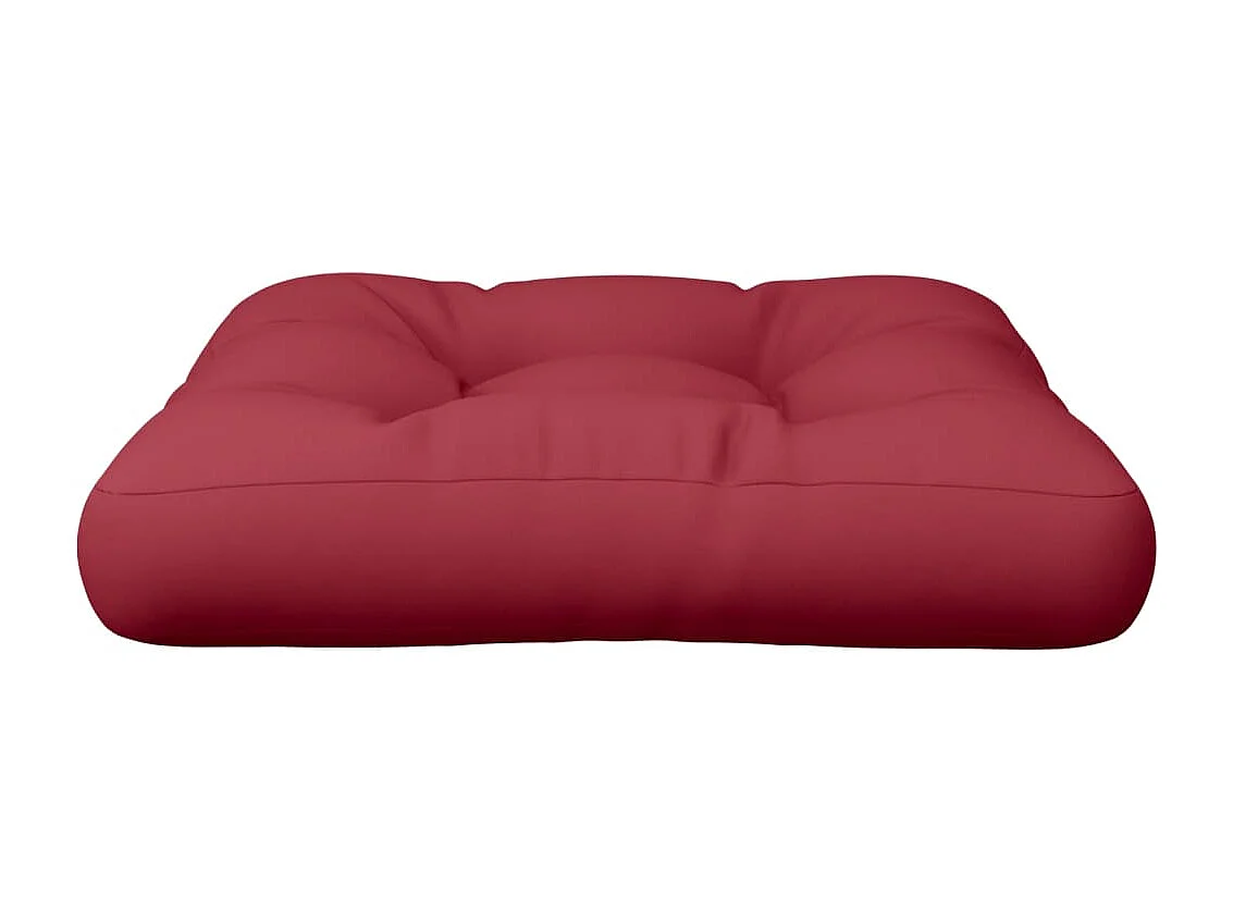 Coussin de palette rouge bordeaux 50x50x12 cm tissu