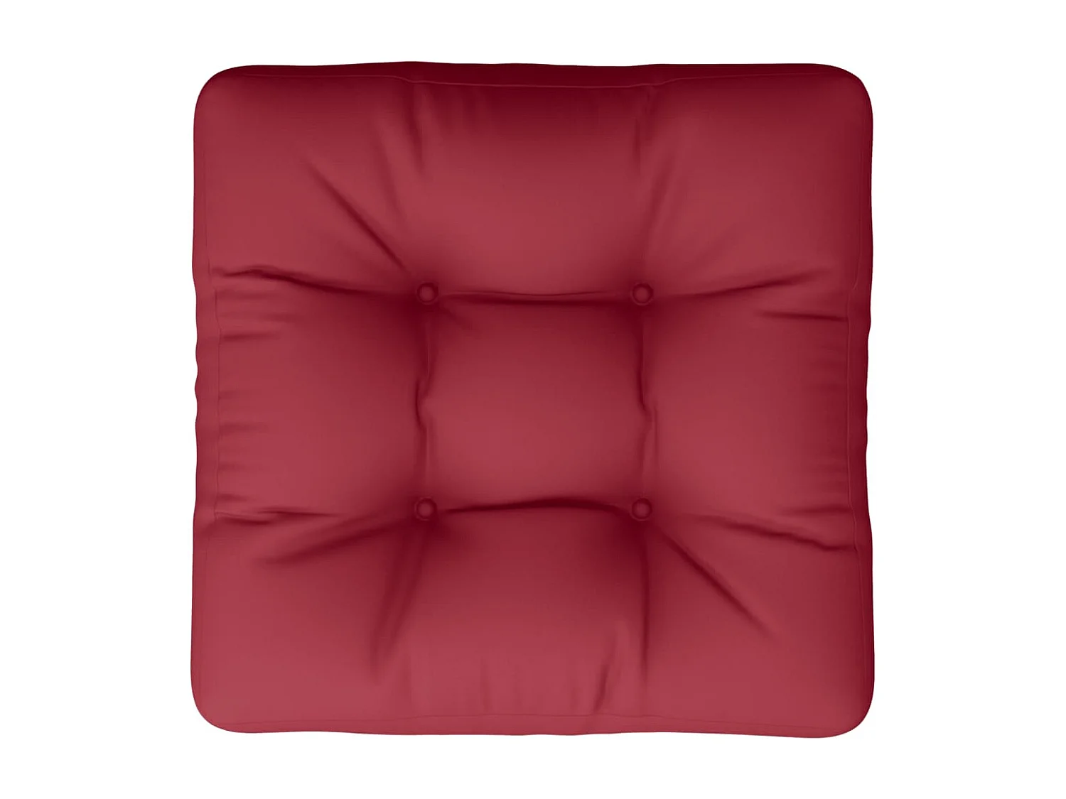 Coussin de palette rouge bordeaux 50x50x12 cm tissu