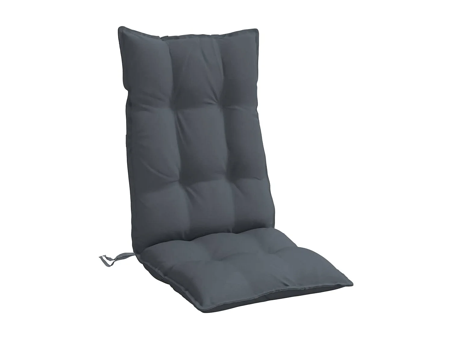 Cojines de silla respaldo alto 4 uds tela Oxford gris antracita